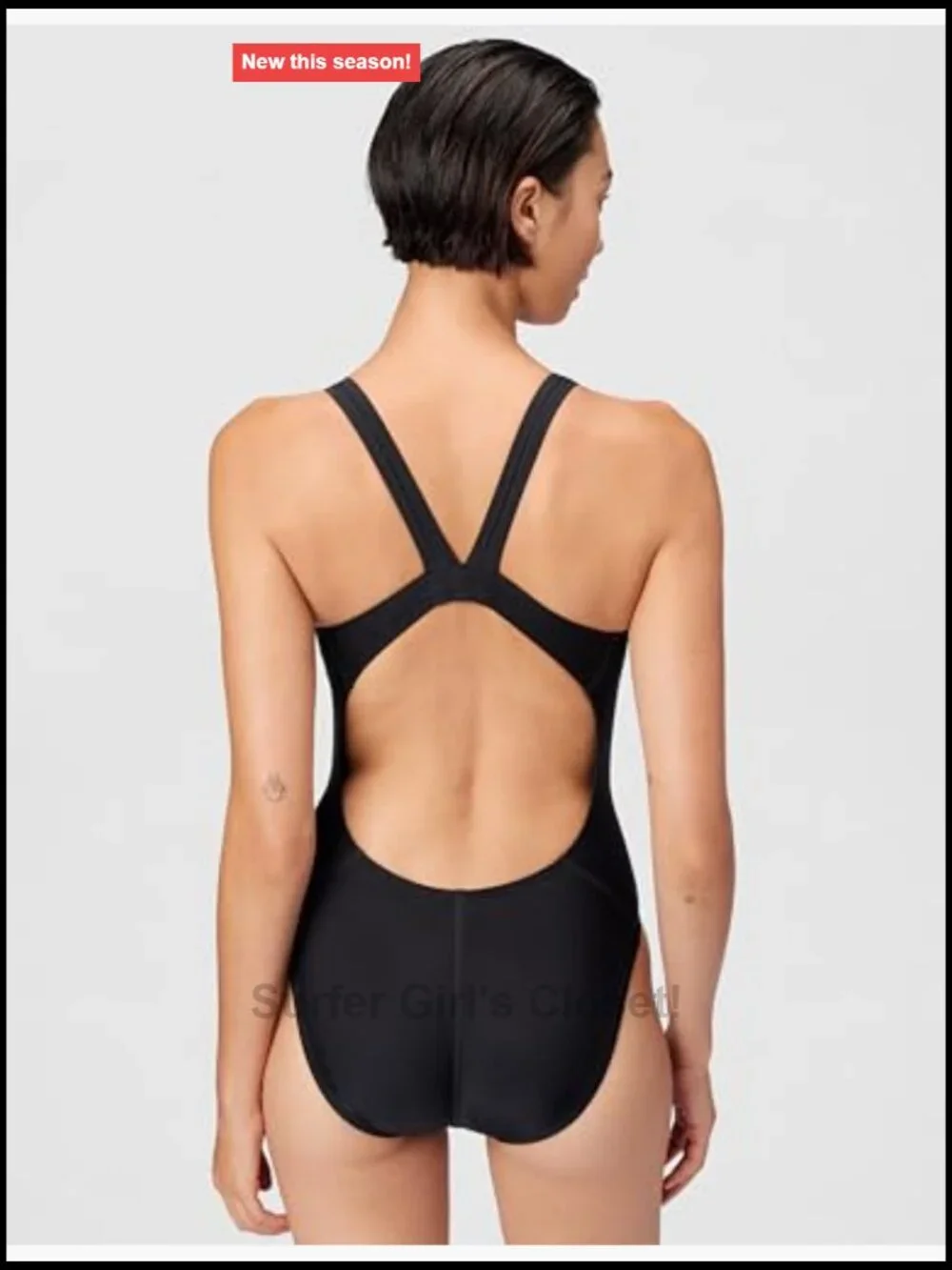 Women's Fastback One-Piece Swimsuit, Chlorine-Resistant, Wide Straps